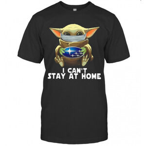 Star Wars Baby Yoda Mask Hug Subaru I Cant Stay At Home T-Shirt